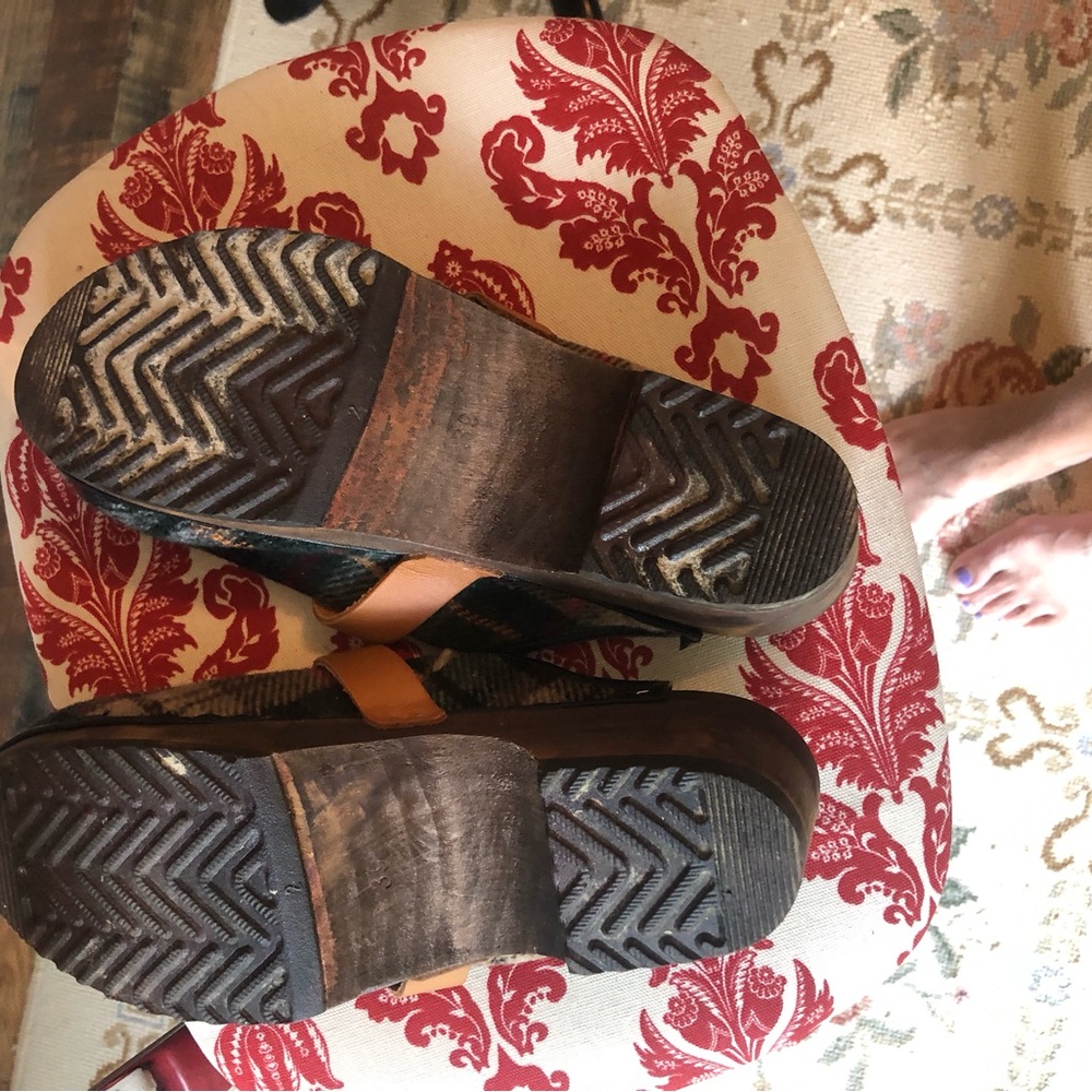 Moheda Toffeln wooden and leather clogs size 39 - Picture 2 of 4